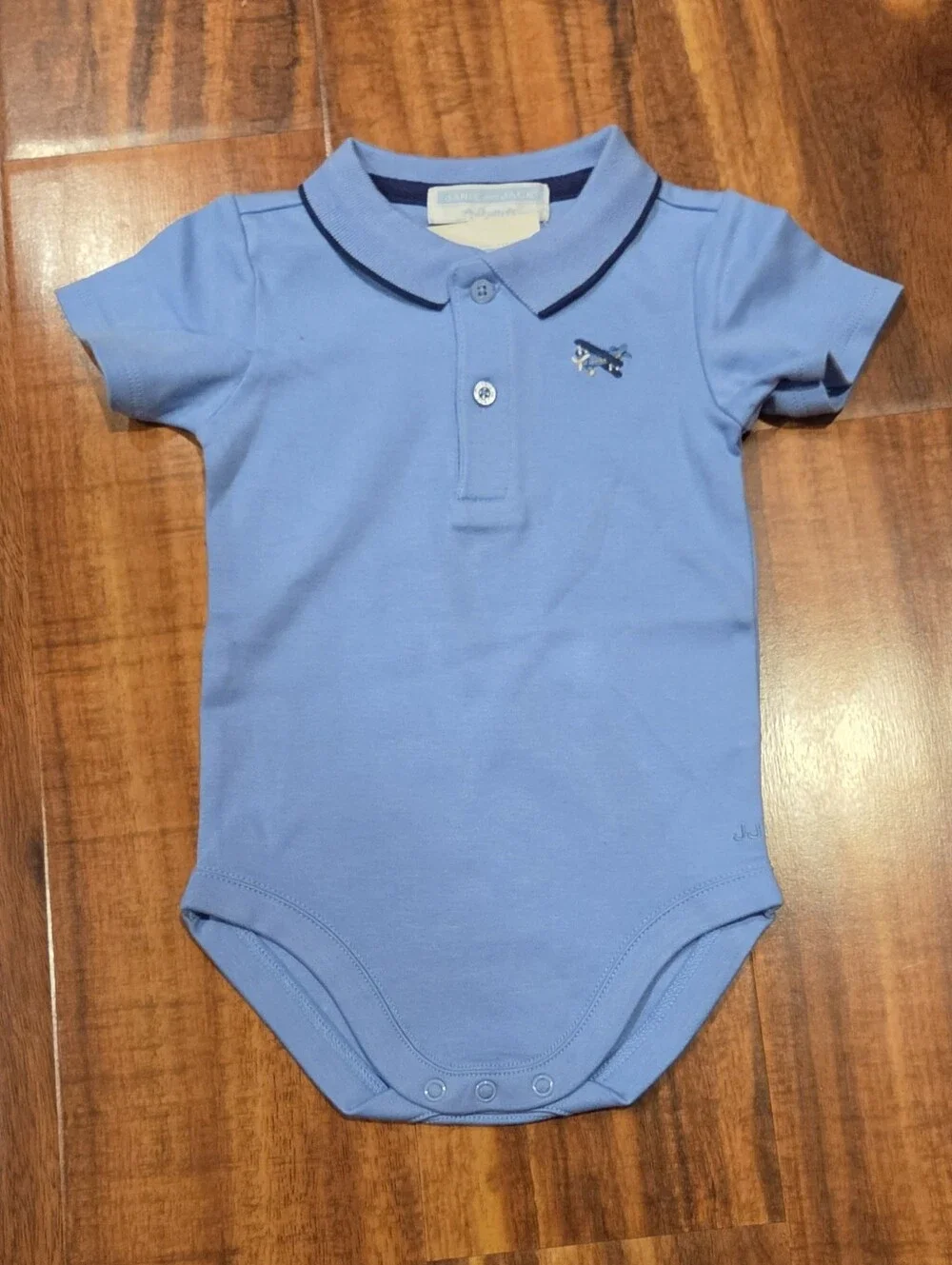 Janie and Jack NWT 3-6 Months Polo Bodysuit and Airplane Shortalls Set